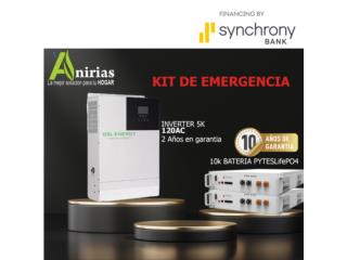 Financiado kit de emergencia 10k, Anirias Inc Puerto Rico