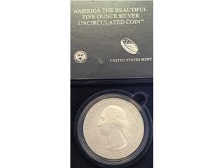  America The Beautiful 5oz Silver Coin, La Familia Casa de Empeo y Joyera-Guaynabo Puerto Rico