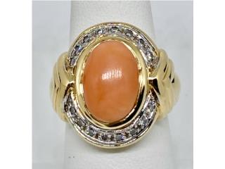 SORTIJA CORAL 14KT, JOYERIA CARMEN  Puerto Rico