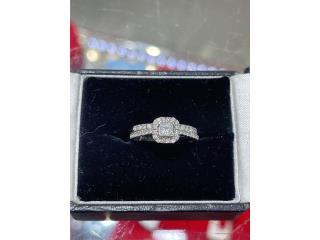 Sortija matrimonio diamantes oro blanco $399 , ORO CENTRO XPRESS  Puerto Rico