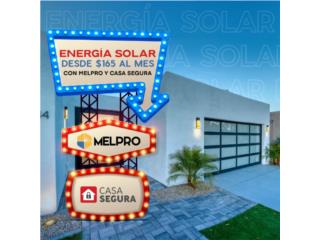 ENERGIA SOLAR DESDE $165 AL MES , CASA SEGURA Puerto Rico