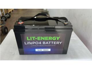 Baterias Lithium LifePo4 12.8V 100AH, PR Power Solutions Inc. Puerto Rico