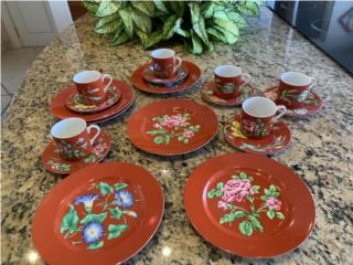 Conjunto de Platos y Tacitas Tiffany & Co., Venta Puerto Rico