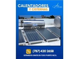 Calentadores de agua, con energía solar, Alers Construction Corp. Puerto Rico