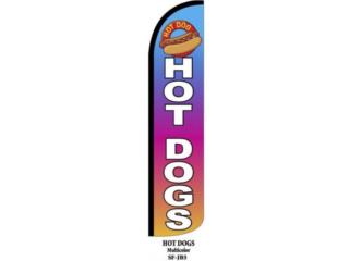 BANNER HOT DOGS 3 X 11.5 YE/RD