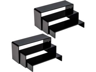 6 PC BLACK ACRYLIC RISERS SHOWCASE FOR SHOES., WSB Supplies U Puerto Rico