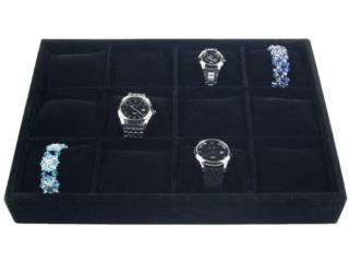 WATCH AND JEWELRY DISPLAY TRAY W/PILLOWS BLAC, WSB Supplies U Puerto Rico