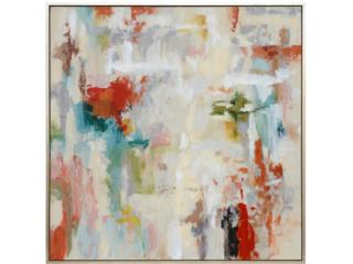 Multicolor Canvas 52x52, Stool & Deco Ponce Puerto Rico