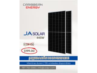 Placas Solares JA Solar 445W Monocristalinas, CARIBBEAN ENERGY DISTRIBUTOR Puerto Rico