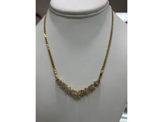 Collar 14k con diamantes