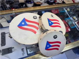 PANDERETA CON BANDERA DE PUERTO RICO 