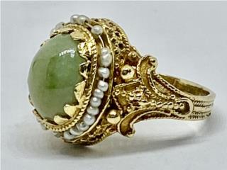 SORTIJA JADE 14KT, JOYERIA CARMEN  Puerto Rico