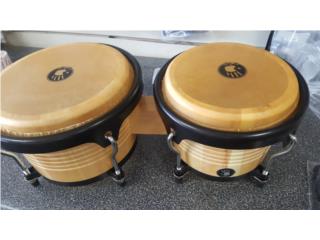 Bongo de percussion 8.5 y 7.5 cueros en  piel, La Antorcha Music arecibo Puerto Rico