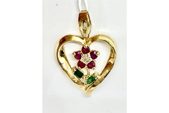 CHARM CORAZON 14KT