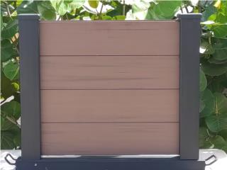 Verja en PVC Sintetico Color: Marron-Obscuro, Pro Fence Puerto Rico