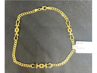 Brazalete para tobillo Curb 14K 