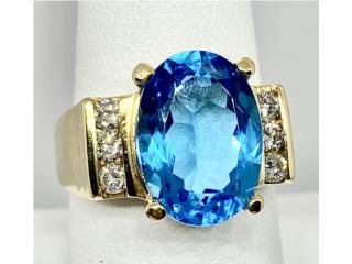 SORTIJA AQUAMARINA 14KT, JOYERIA CARMEN Puerto Rico