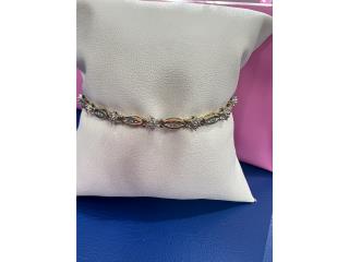 Brazalete 10k con diamantes 