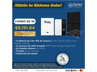 Combo De 3K Paneles 410 W, AC Solar Product Puerto Rico