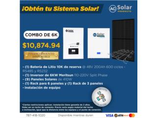 Combo De 6K , AC Solar Product Puerto Rico