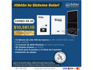 Combo De 6K Panels 455W, AC Solar Product Puerto Rico