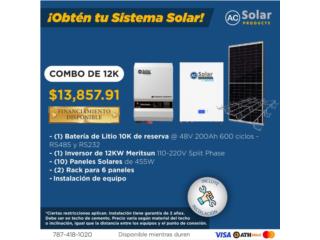Combo De 12K Paneles 455W, AC Solar Product Puerto Rico