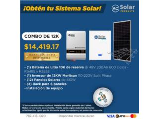 Combo De 12K Paneles 410W, AC Solar Product Puerto Rico