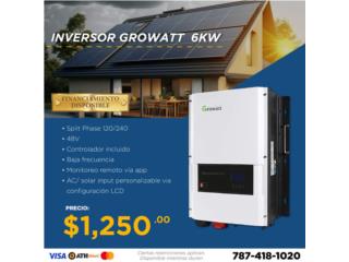 Invensor Growatt 6KW, AC Solar Product Puerto Rico