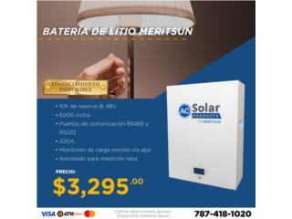 Bateria De Litio Meritsun 10K, AC Solar Product Puerto Rico