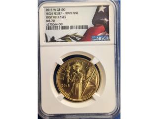 Moneda en oro 2015 W G100 MS70, La Familia Casa de Empeo y Joyera-Guaynabo Puerto Rico