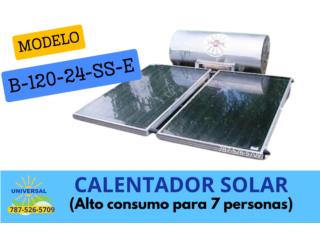 CALENTADOR SOLAR S/S 2 PLACAS PARA 7 PERSONAS, Universal Solar Fabrica, Ventas y Servicios  Puerto Rico