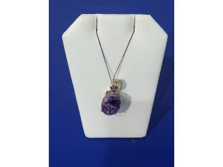 14K Y/G CHAROITE STONE CHARM