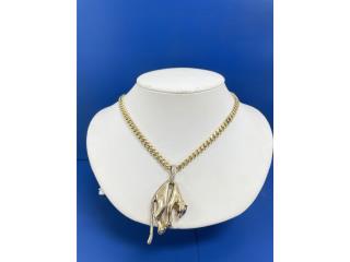 CUBAN LINK 14K  108.2G CON PENDANT 14K 