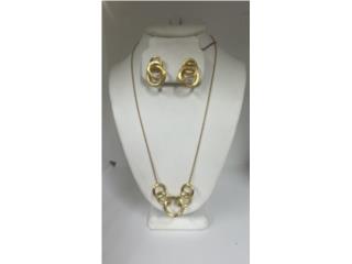 Set pantallas y cadena 18K 