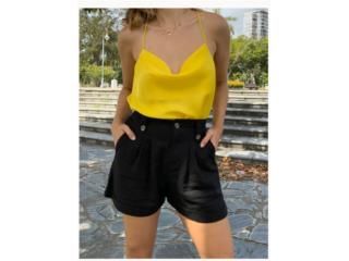 Black Linen Shorts/ Black Going Out Shorts, Caribbea Online Boutique Puerto Rico