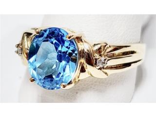 SORTIJA AQUAMARINA 14KT, JOYERIA CARMEN Puerto Rico