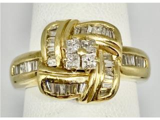 SORTIJA  BRILLANTES 14KT, JOYERIA CARMEN  Puerto Rico