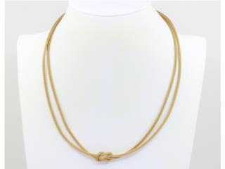 Gargantilla Nudo Mesh Chain 14kt , Monte Piedad, Inc. Puerto Rico