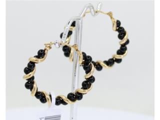 Puerto Rico - ArticulosAretes Onyx Trenzados 14kt  Puerto Rico