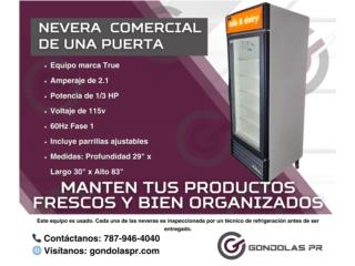 Nevera Comercial Marca True, Gondolas PR Puerto Rico