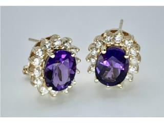 PANTALLAS AMATISTA 14KT, JOYERIA CARMEN Puerto Rico