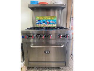 ESTUFA DE 6 HORNILLA CON HORNO DE HDS, BAYAMON RESTAURANT SUPPLY & BILLIARS Puerto Rico