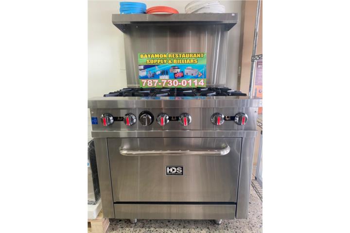 ESTUFA DE 6 HORNILLA CON HORNO DE HDS