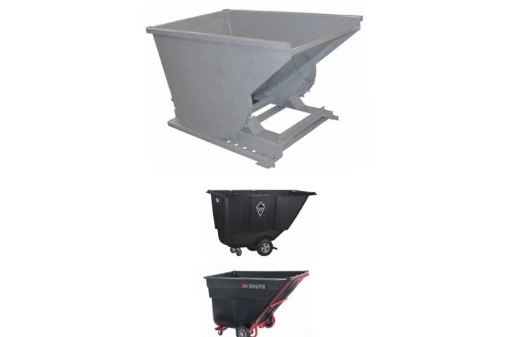 TILT TRUCKS AND DUMPING TRASH HOOPERS