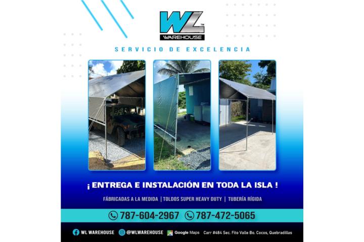 Carpas / Montura de carpas en toda la isla