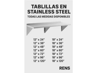Variedad de tablillas en stainless steel 304, Restaurant Equipment and Steel Puerto Rico
