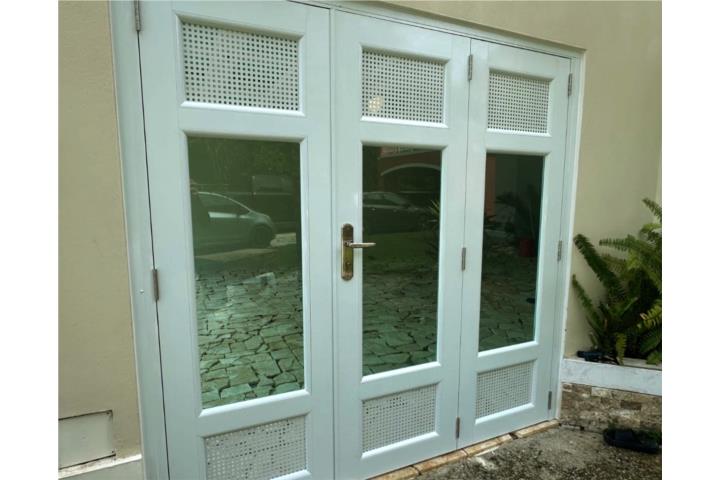 Puerta Folding con cristales Blue Green