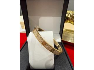 Pulsera Bangle Estilo Cartier 14kt , LA CHICA DE ORO Puerto Rico