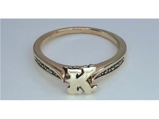 SORTIJA LETRA K 10KT, JOYERIA CARMEN  Puerto Rico