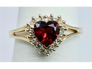 SORTIJA GRANATE 14KT, JOYERIA CARMEN Puerto Rico